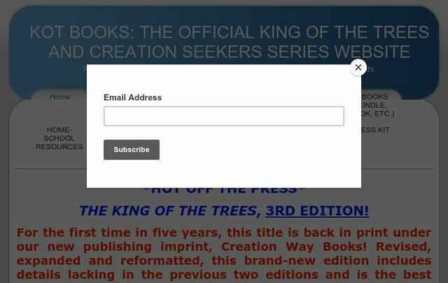 KOT Books: The Official King of the Trees and Creation Seekers Series Website